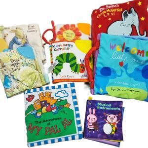 Baby Cloth Book Bundle Dr Seuss Eric Carle Peter Rabbit Soft Sensory Lot
